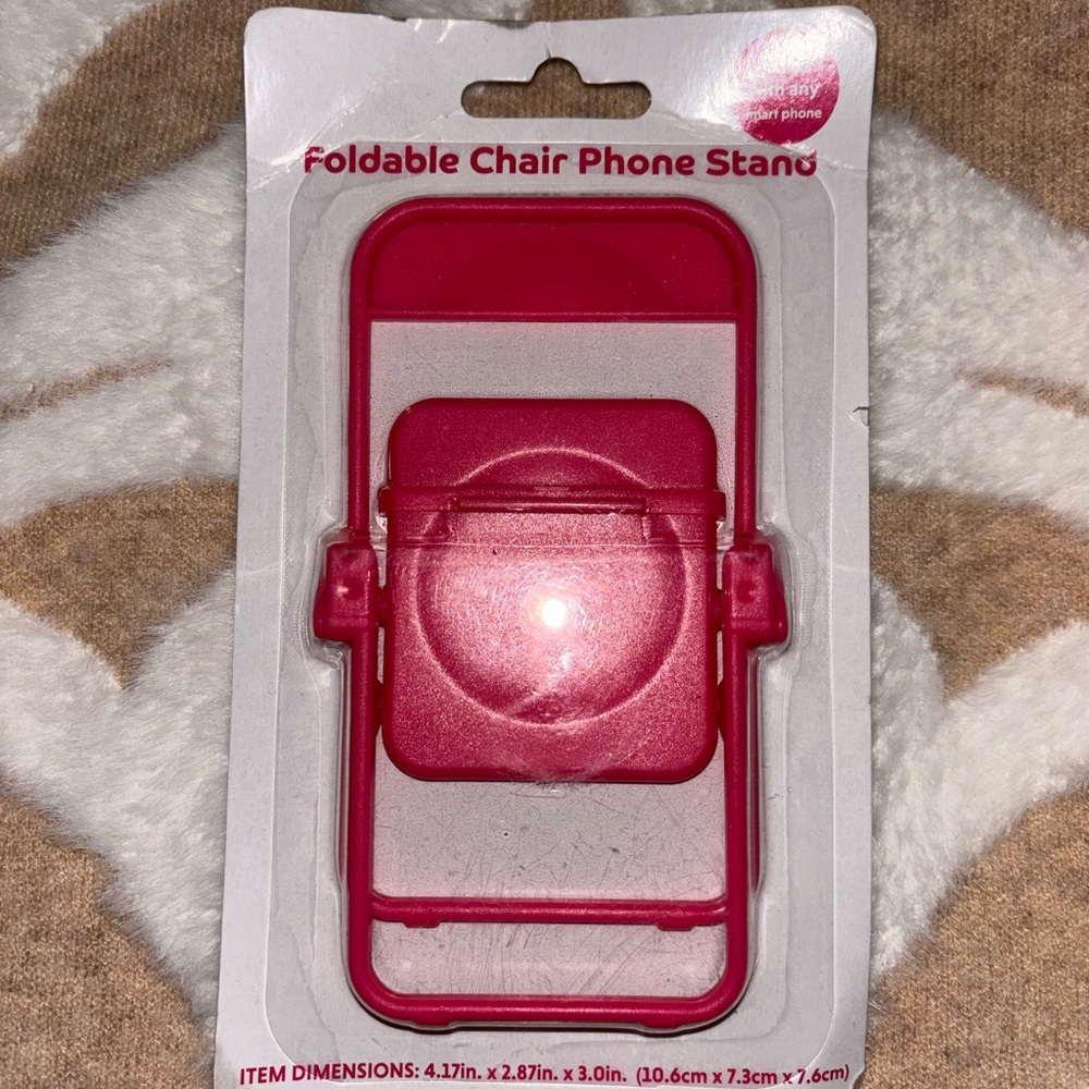 Foldable Chair Phone Stand - Red